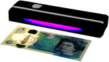 4 x Portable UV Money Checkers with Batteries - Detects Forged Polymer & Paper Bank Notes