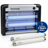 InsectaZap 20W UV fly killer with 2 spare DuraBulb 10W bulbs