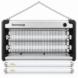 InsectaZap 30W fly killer with two spare DuraBulb T8 15W BL tubes