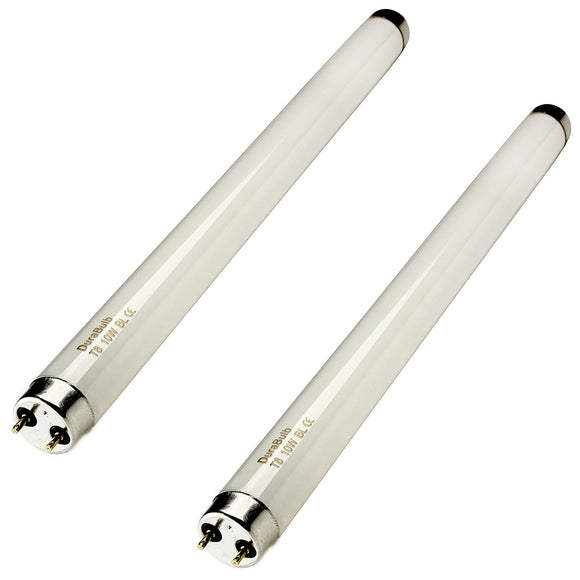DuraBulb 2 x 10W T8 BL368 UV Fly Killer Bulbs - 13 Inch Tubes for 20W Insect Traps/Bug Zappers