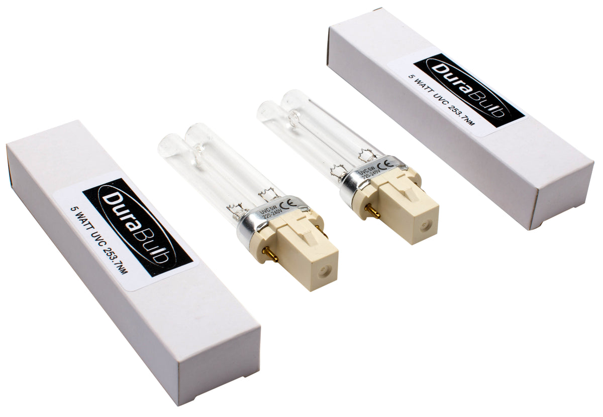 DuraBulb Twin Pack Replacement 5W UV (Ultra Violet) Bulb Lamp for Pond ...