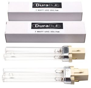 DuraBulb Twin Pack Replacement 7W UV (Ultra Violet) Bulb Lamp for Pond UVC Filters & Clarifiers