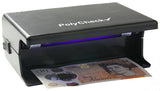 PolyCheck UV Money Checker with Easy-Change 4W Bulb - Detects Fake Polymer & Paper Bank Notes