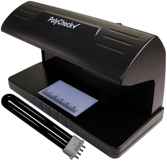 PolyCheck 2-in-1 UV Counterfeit Money Detector with Spare DuraBulb Bulb